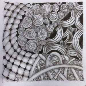 Zentangle Paper Tile and Pen Set - Square Black - 10 - Retail / Single